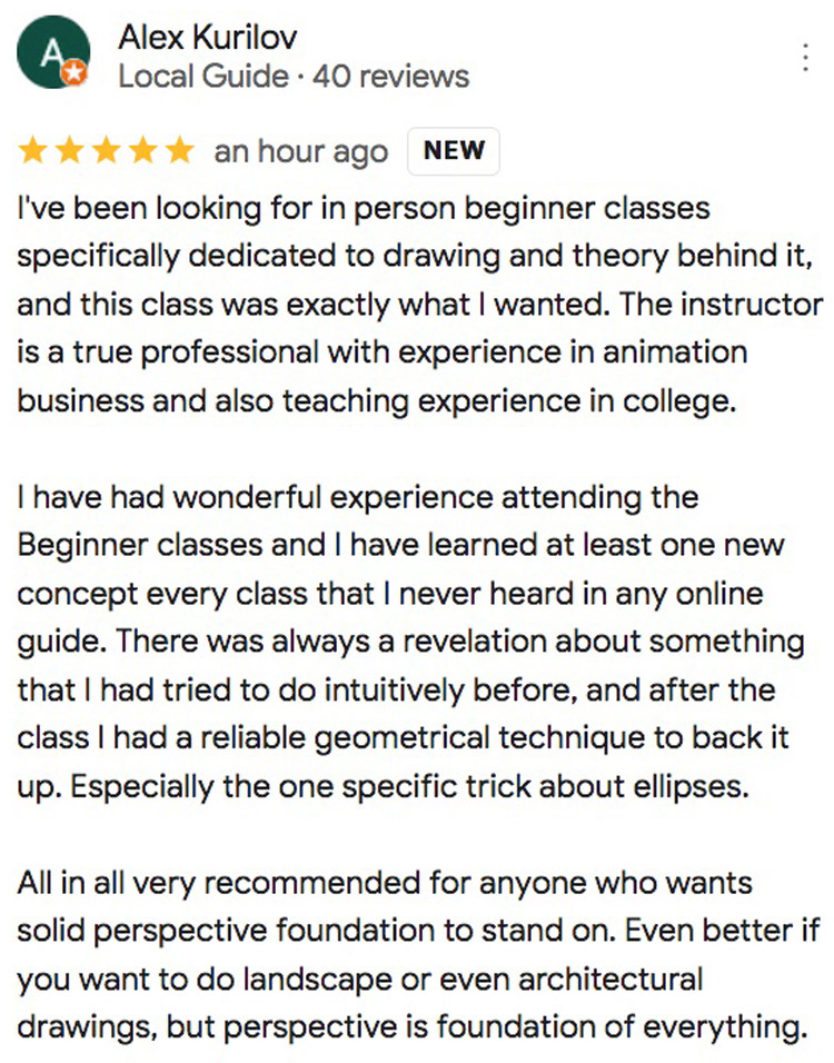Drawing In Perspective ART CLASS Student’s
Reviews 24